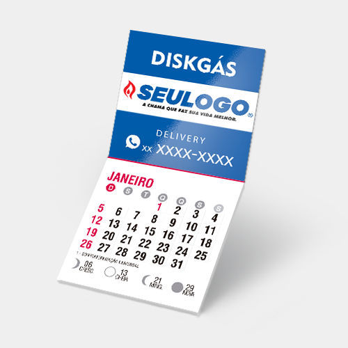 IMÃ DE GELADEIRA COM CALENDÁRIO