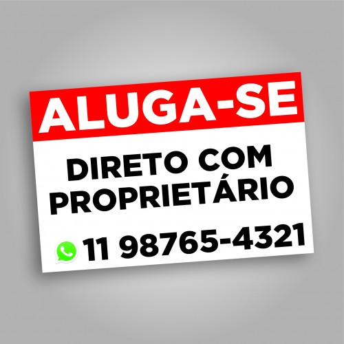 PLACA IMOBILIÁRIA 2MM